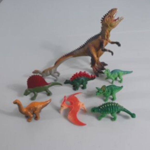 Dinosaur Figures Toy Plastic Lot Of 9 Please Look At Pictures - Picture 9 of 11